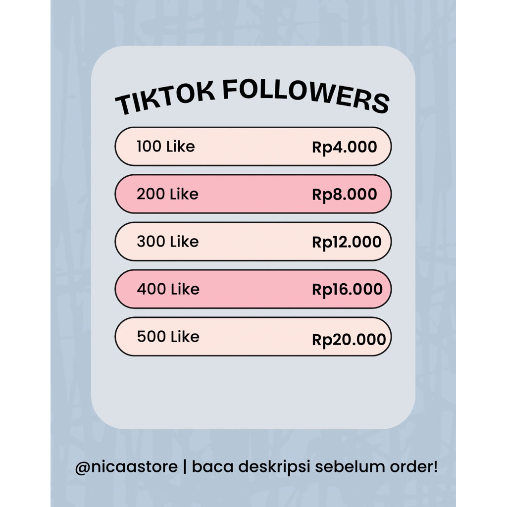 (TERMURAH) FOLLOWERS TIKTOK