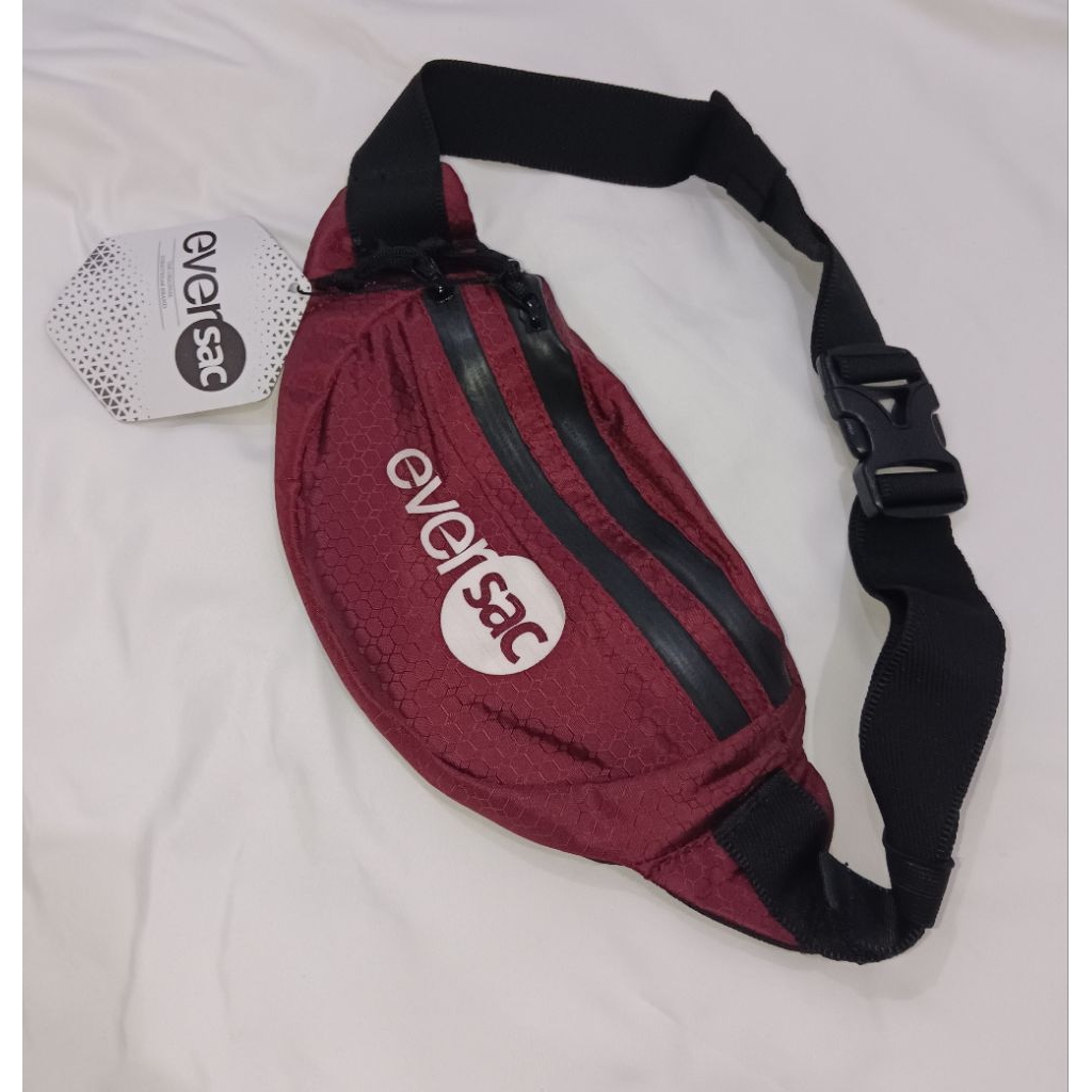 Eversac Waist Bag Tas Pinggang Unisex Warna Merah Maroon