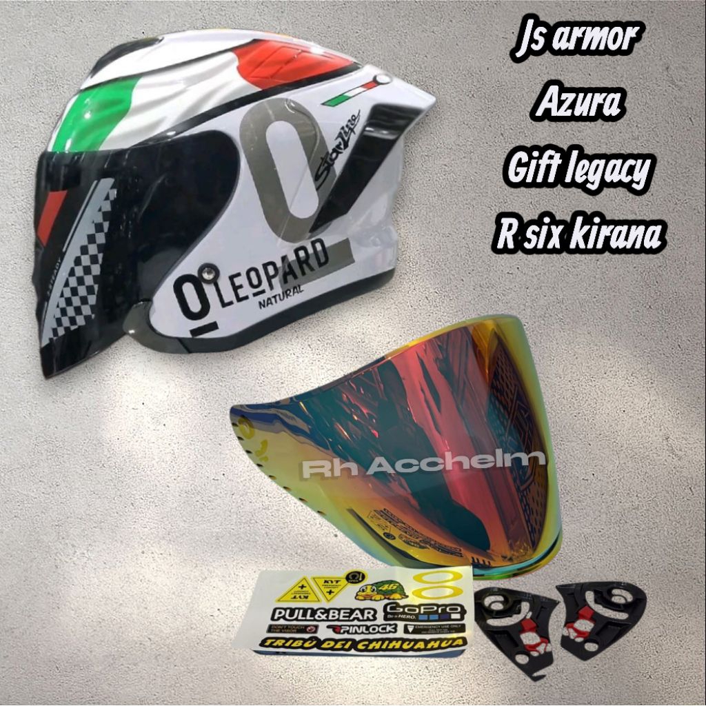 FLAT VISOR HELM JS ARMOR KACA HELM JS YAKUZA VISOR HELM HRV PROTHON JS YAKUZA JS ARMOR