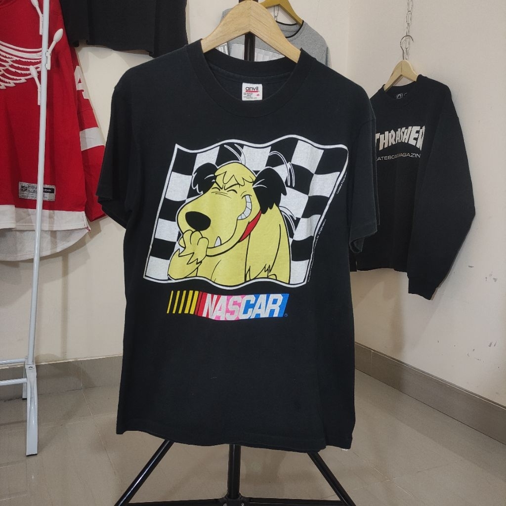 Kaos Vintage VTG Nascar Rumble x Cartoon Network Wacky Races 1994 Black Size M