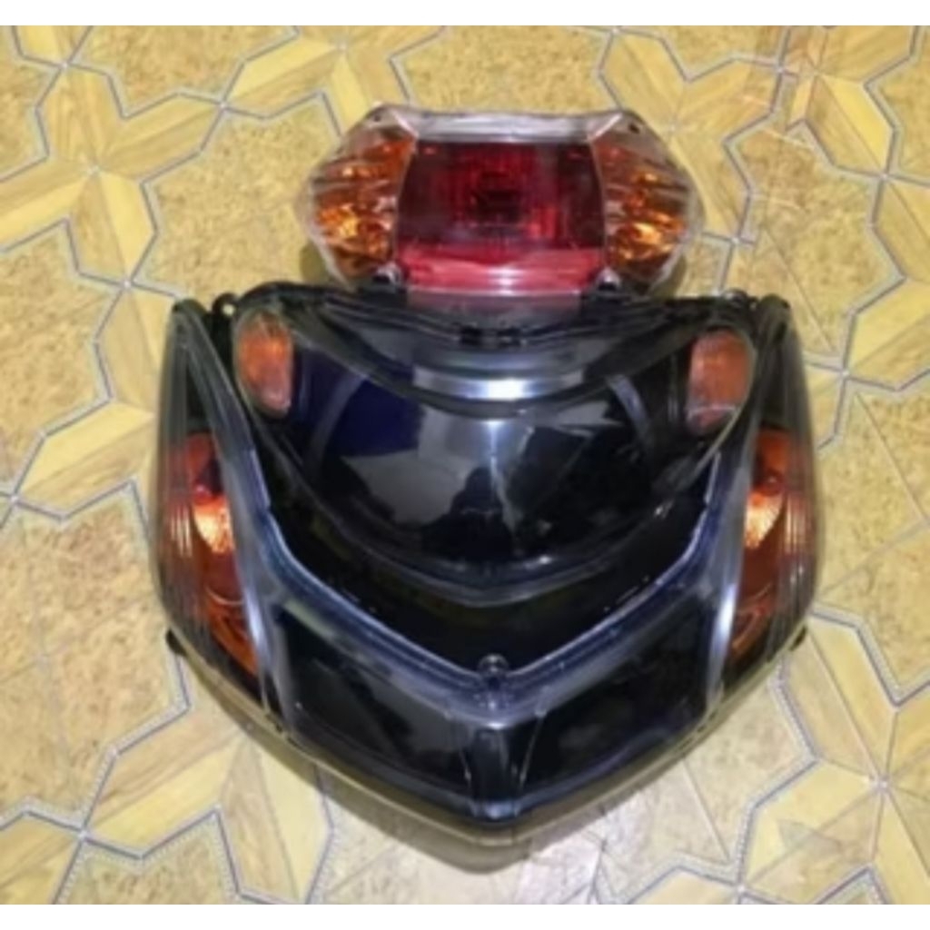 Paket Komplit Lampu Depan Mio Smile Lampu Sen Mio Smile Plus Lampu Stop Mio Smile Custom Hitam Orany
