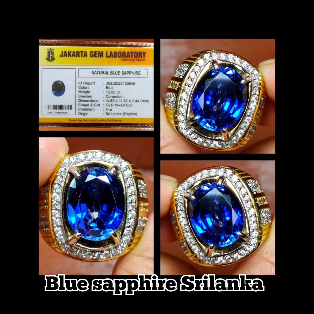 batu permata blue sapphire royal blue Ceylon jumbo