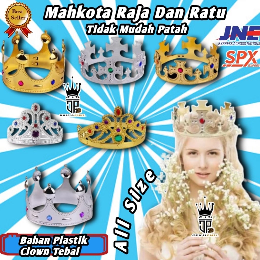 Mahkota Crown Raja,Mahkota Ratu,Mahkota Gold,Mahkota Cosplay Raja