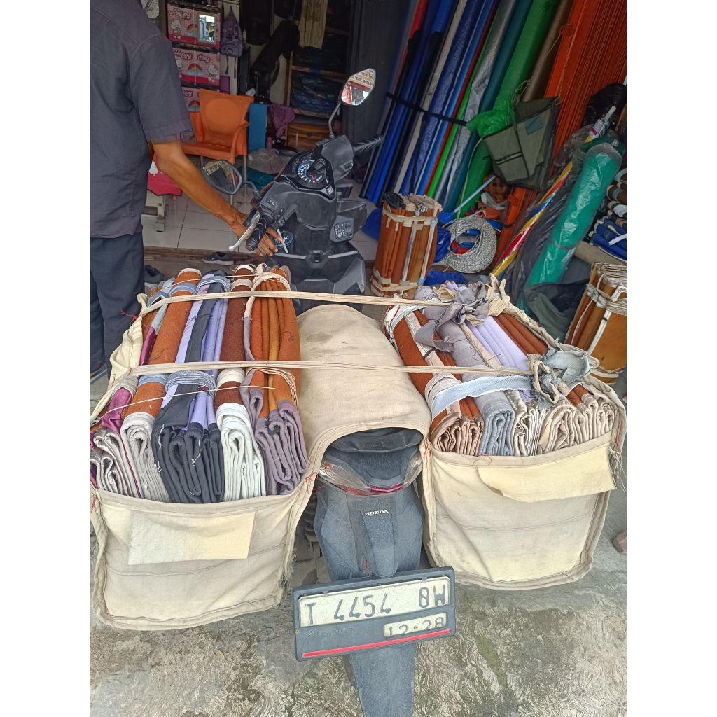 BRONJONG TAS MOTOR JUMBO KECIL SAMA BAHAN KULIT SAPI KUAT ANTI PANAS