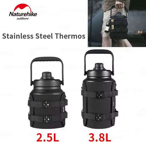 THERMOS POT STAINLESS STEEL NATUREHIKE NH22SJ001 - TERMOS CAMPING AIR PANAS