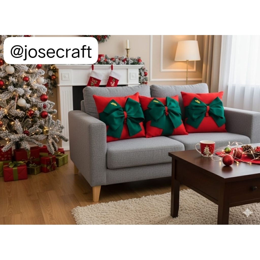 Sarung Bantal Sofa Natal 40x40cm