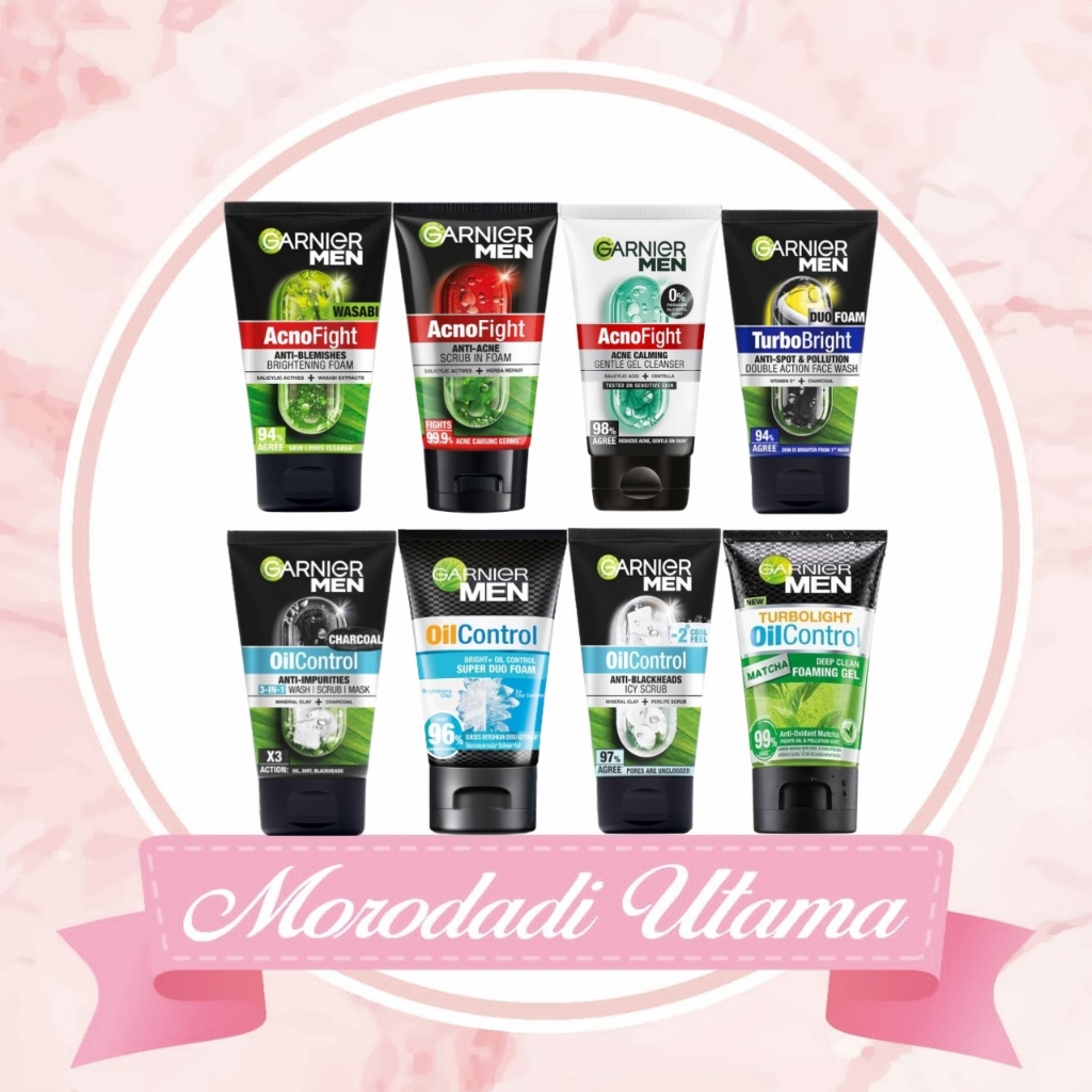 Garnier Men Series 50ML-100ML (KEMASAN RANDOM) / Rangkaian Produk Perawatan Wajah Pria Ganier Men