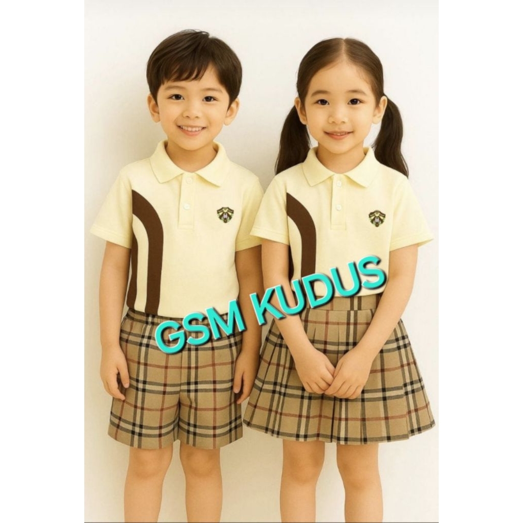 seragam TK Nasional kotak kombinasi