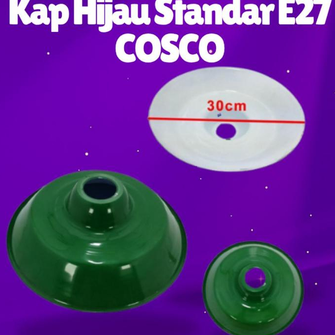 Kap Tiang Lampu Jalan Gantung E27 Outdoor WD Alumunium Warna Hijau Standard Besar Ukuran 29cm Mangko