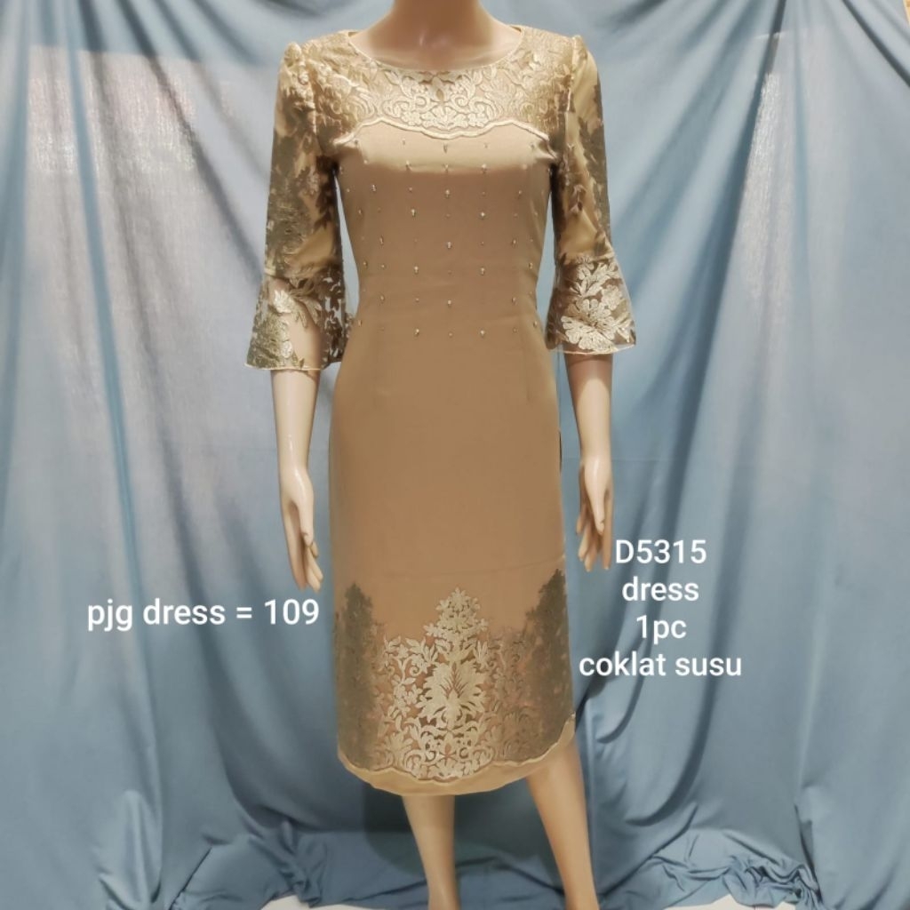 dress DRAGON 5315 coklat susu