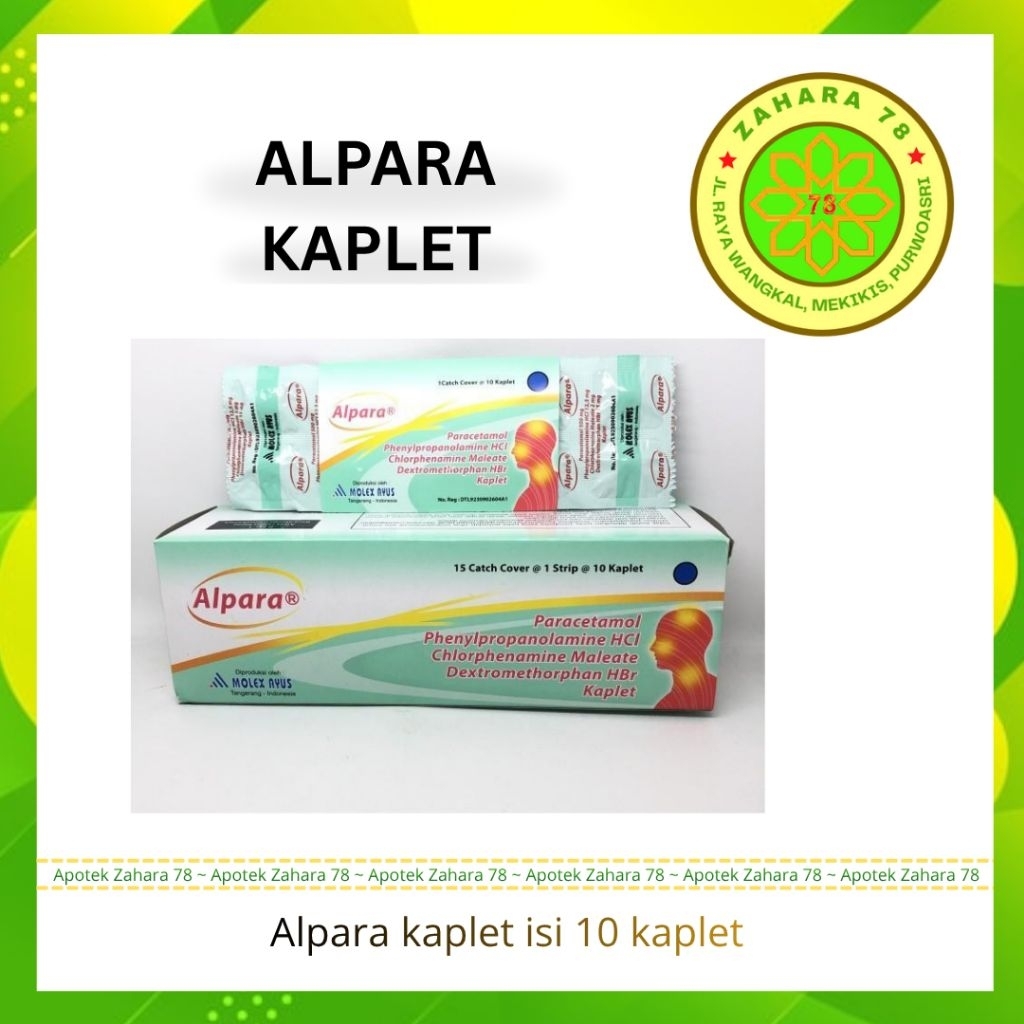 ALPARA KAPLET 1 STRIP ISI 10 KAPLET