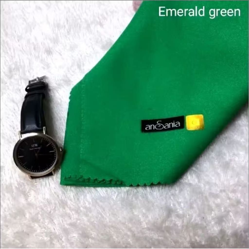 KERUDUNG SHINAR GLAMOR LASER GLITTER EMERALD GREEN