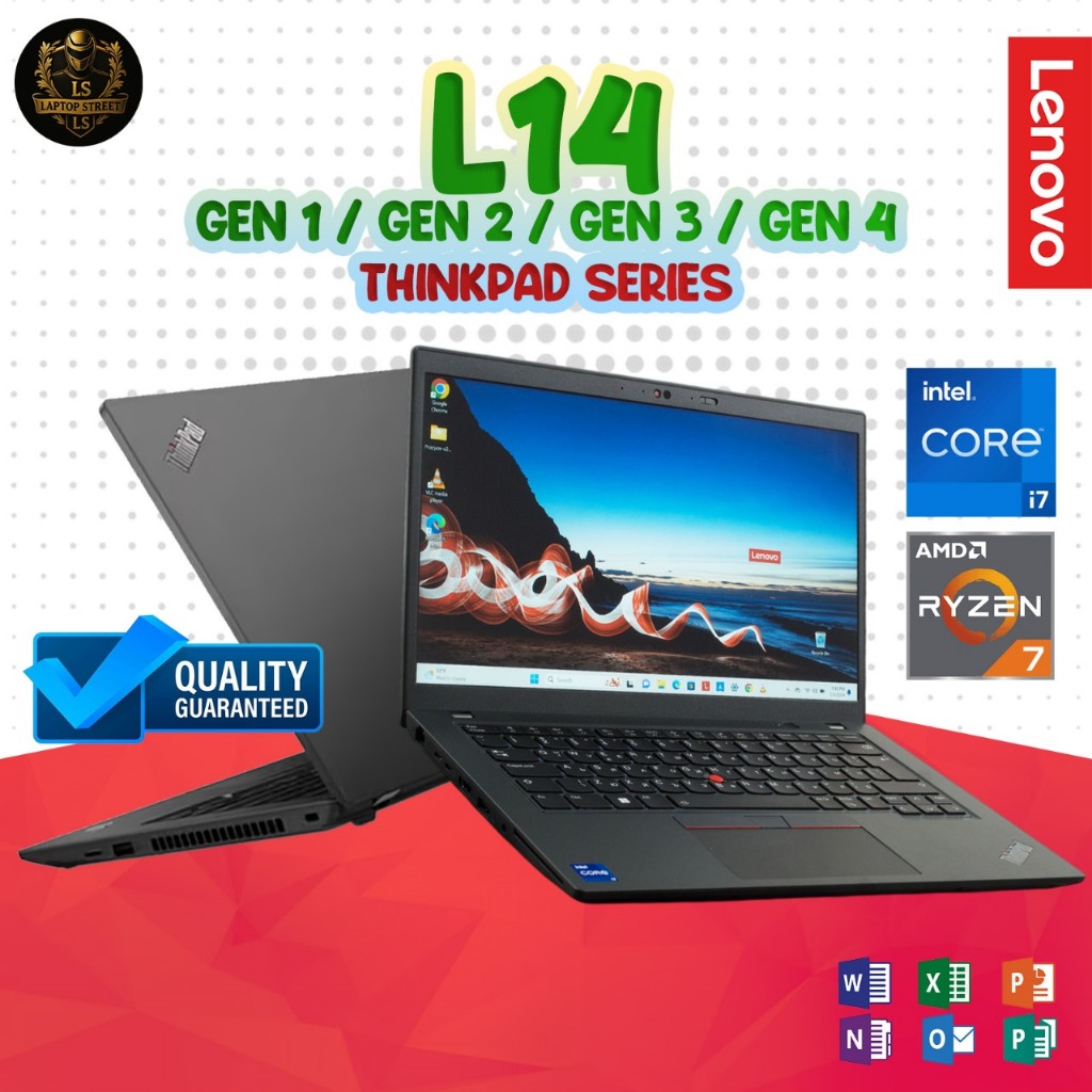Lenovo Thinkpad L14 G5 G4 G3 G2 G1 Intel I7 / I5 | Ryzen 7 / 5 RAM 32GB 512GB Murah Bergaransi