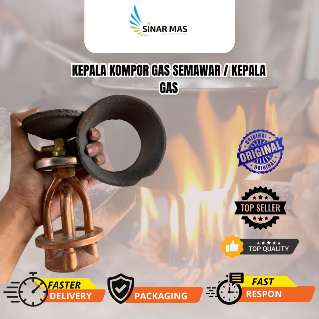 Kepala Gas 203 / Kepala Kompor Gas Semawar 203 – Kepala Mawar Anti Badai, Api Biru Maksimal / Kepala