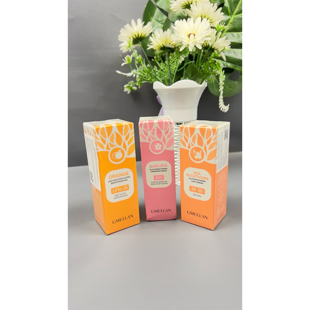 Gmeelan Exfoliating Gel / Gmeelan Lazy Cream dan Gmeelan Gulta Whitening Original