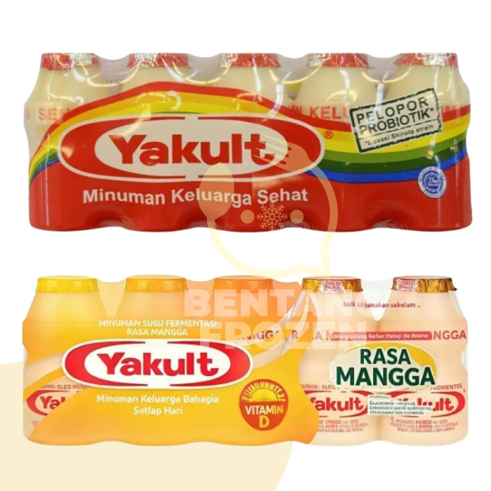 Yakult Susu Fermentasi Probiotik isi 5pcs x 65mL / Yakult Ori / Yakult Mangga