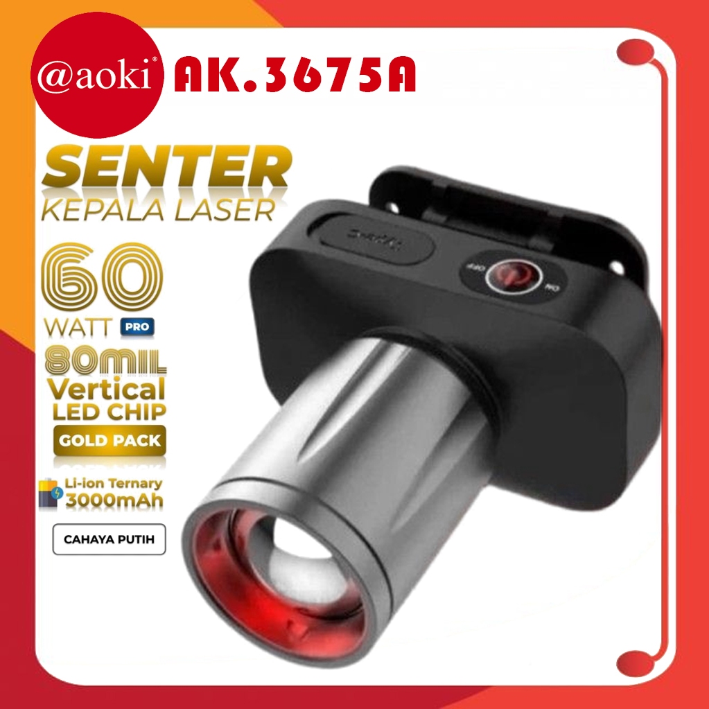 Senter Kepala ZOOM AOKI PRO AK-3675 A