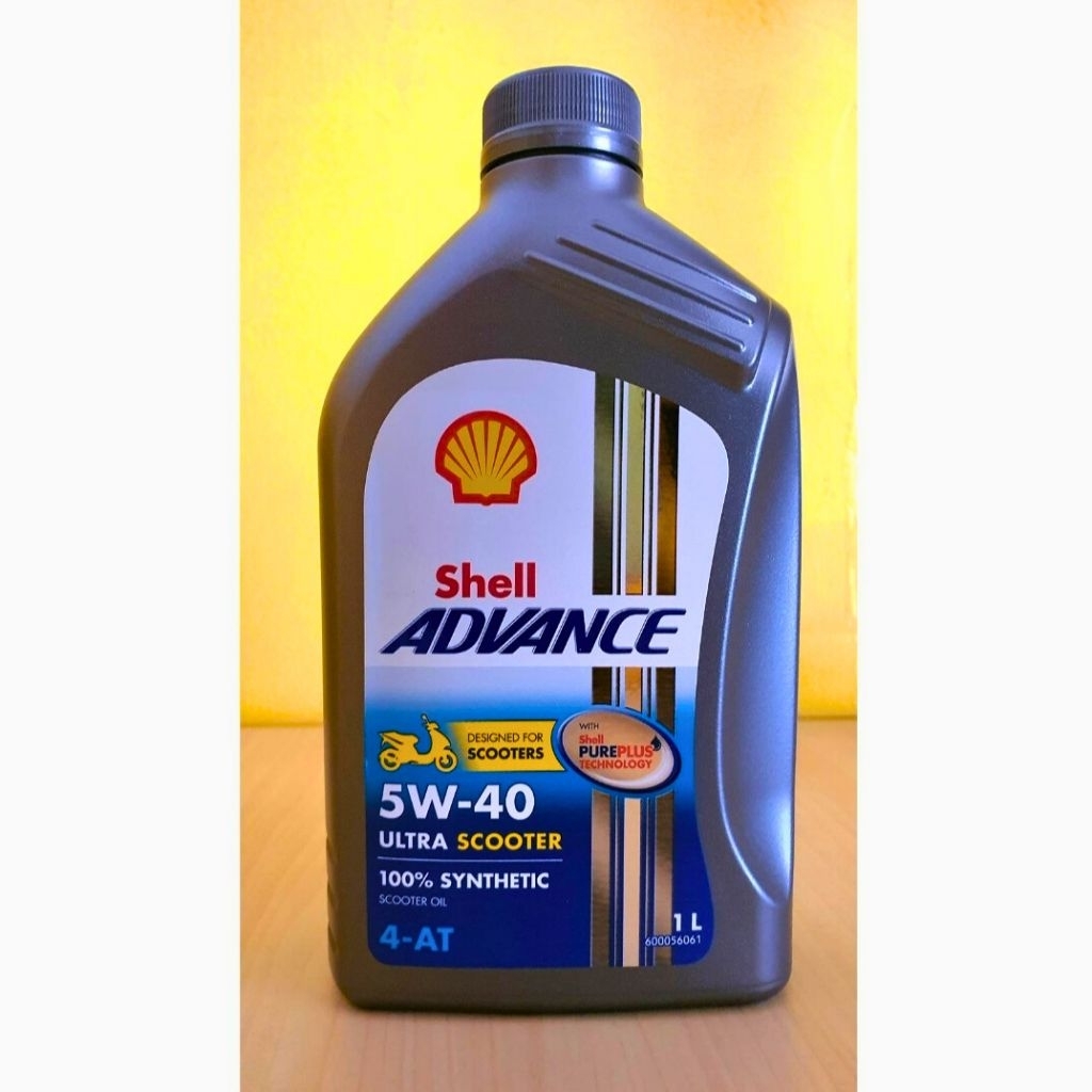 Oli Motor Shell Advance Ultra Scooter 5W-40 1 Liter & Oli Gardan Shell Advance Scooter Gear Oil