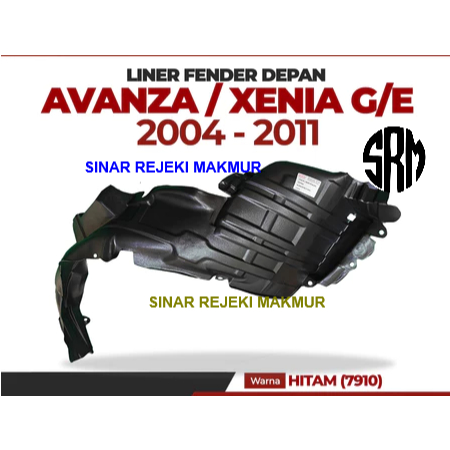 LINER INNER FENDER SPAKBOR DEPAN AVANZA XENIA VVTI 2004 2005 2006 2007 2008 2009 2010 2011