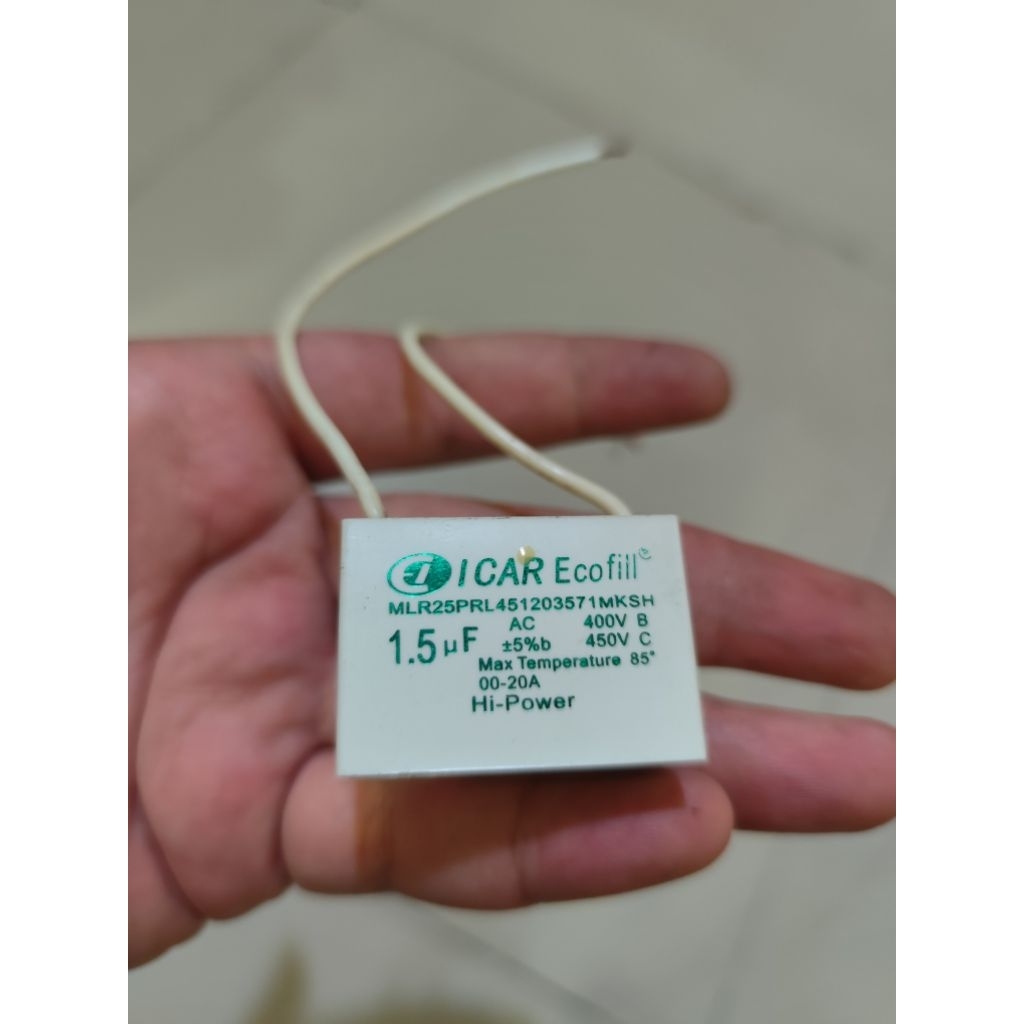 Kapasitor Kipas Angin 1,5uF ICAR Ecofill