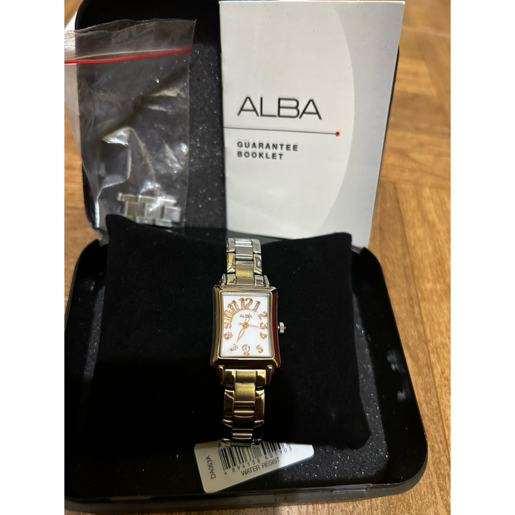 Preloved Jam Tangan Stainless Wanita Silver Alba AXT285 Quartz Analog AXT285X1 Original