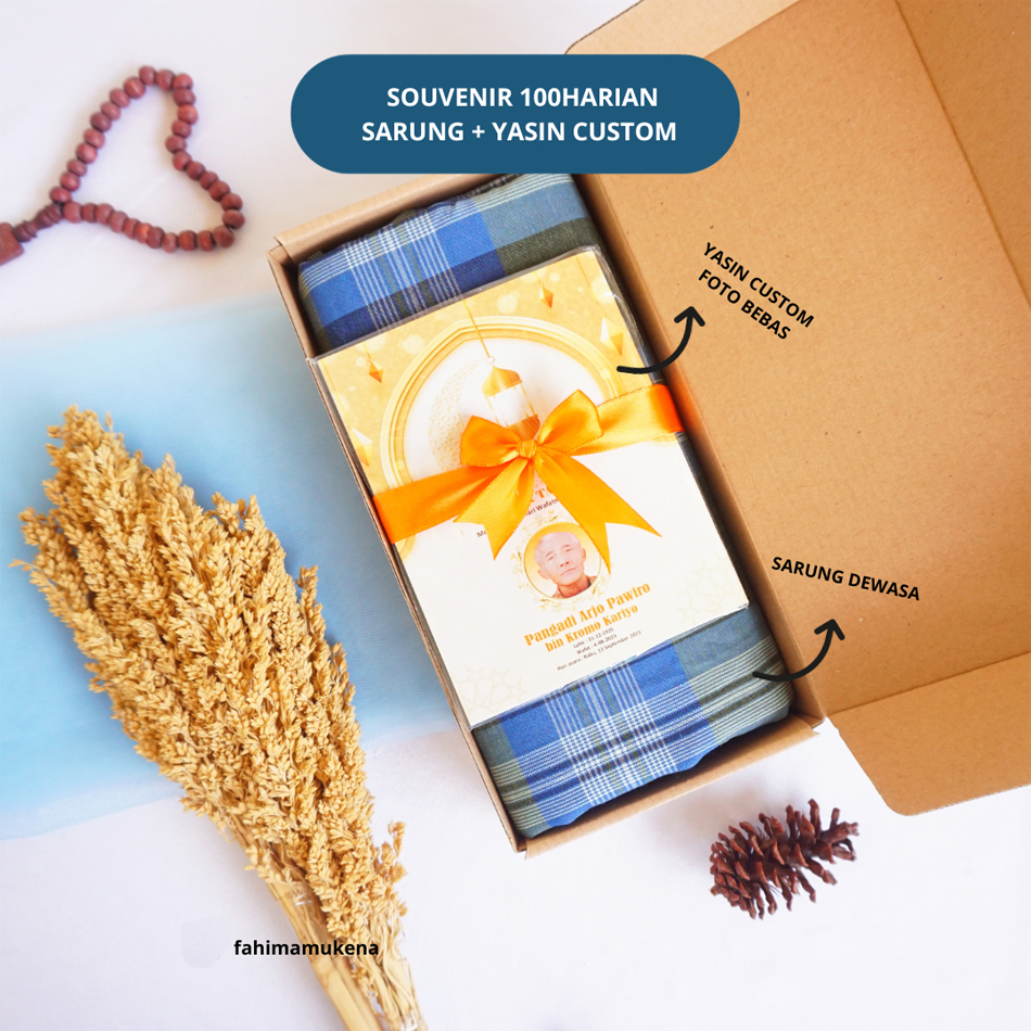 GROSIR SOUVENIR  PENGAJIAN TAHLILAN 40 HARI 100 HARI 1000 HARI ORANG MENINGGAL - Sarung Tenun Yasin 