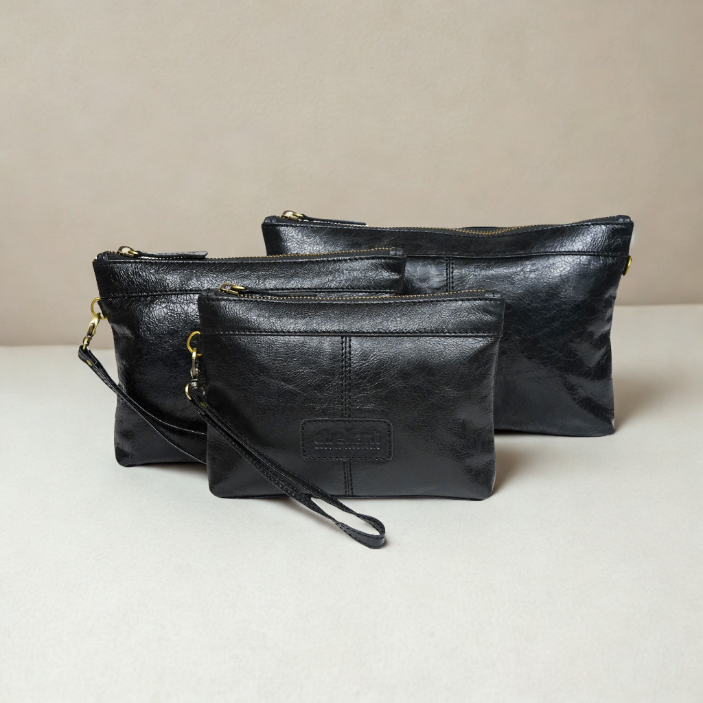 Pouch Kulit - ABEKANI LEATHER POUCH - Pouch Kulit Sapi Asli Dompet Pouch