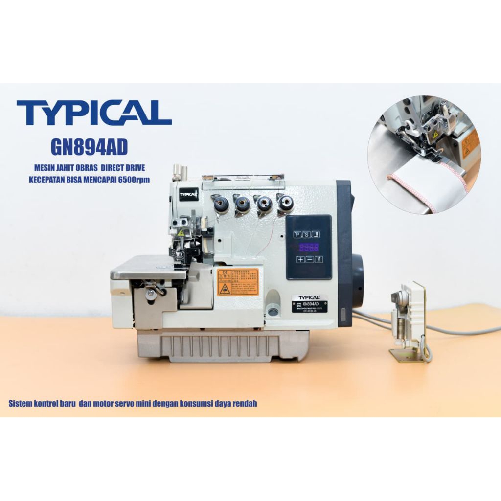 Mesin Jahit Obras Industri 4 Benang Typical GN894D
