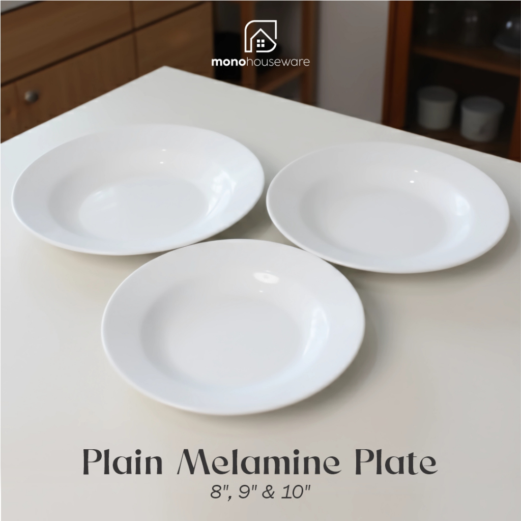 [ MONO ] PIRING DALAM MELAMIN POLOS/PIRING MAKAN MELAMIN/PIRING MAKAN CLASSIC