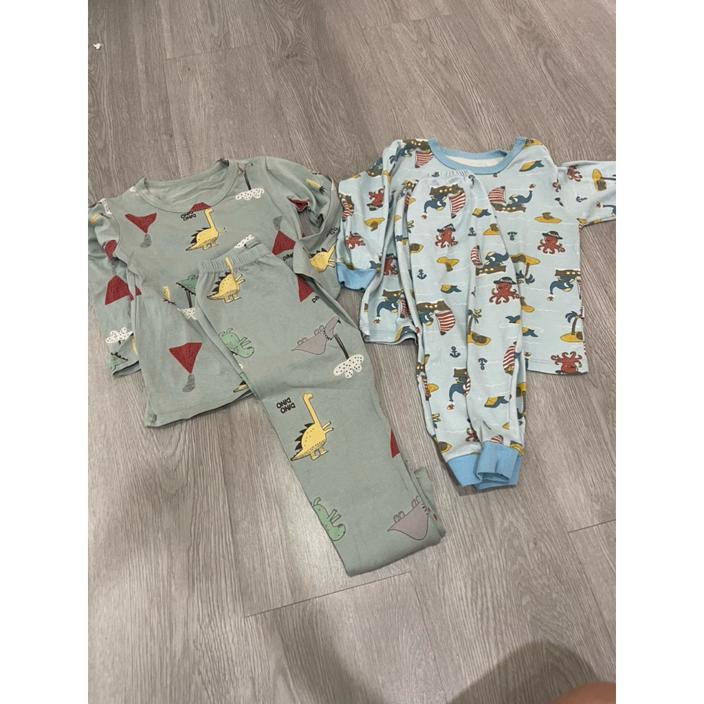 preloved  baju tidur anak cowok 3 tahun bundle baju tidur anak tangan panjang celana panjang umur 3 