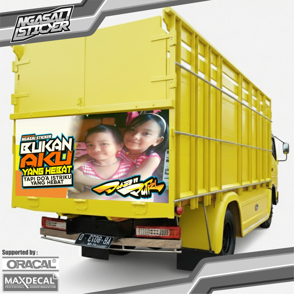 STICKER BAK BELAKANG TRUK PRINTING DECAL KOSTUM