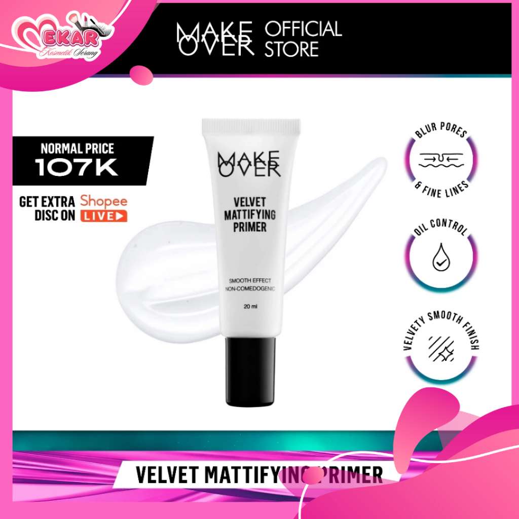 MAKE OVER Velvet Mattifying Primer 20ml | Primer Make Up Make Over