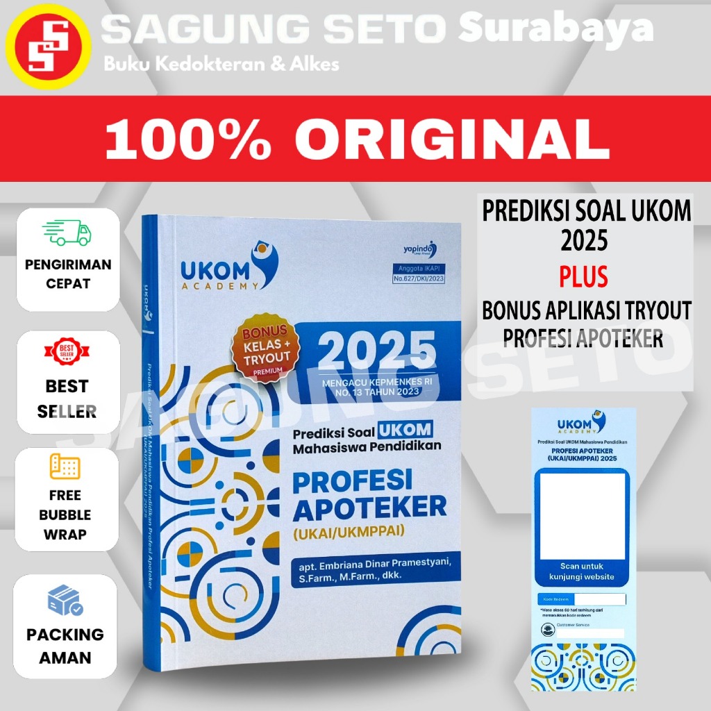 BUKU PREDIKSI SOAL UKOM PROFESI APOTEKER (UKAI/UKMPPAI) - APT. EMBRIANA DINAR YAPINDO