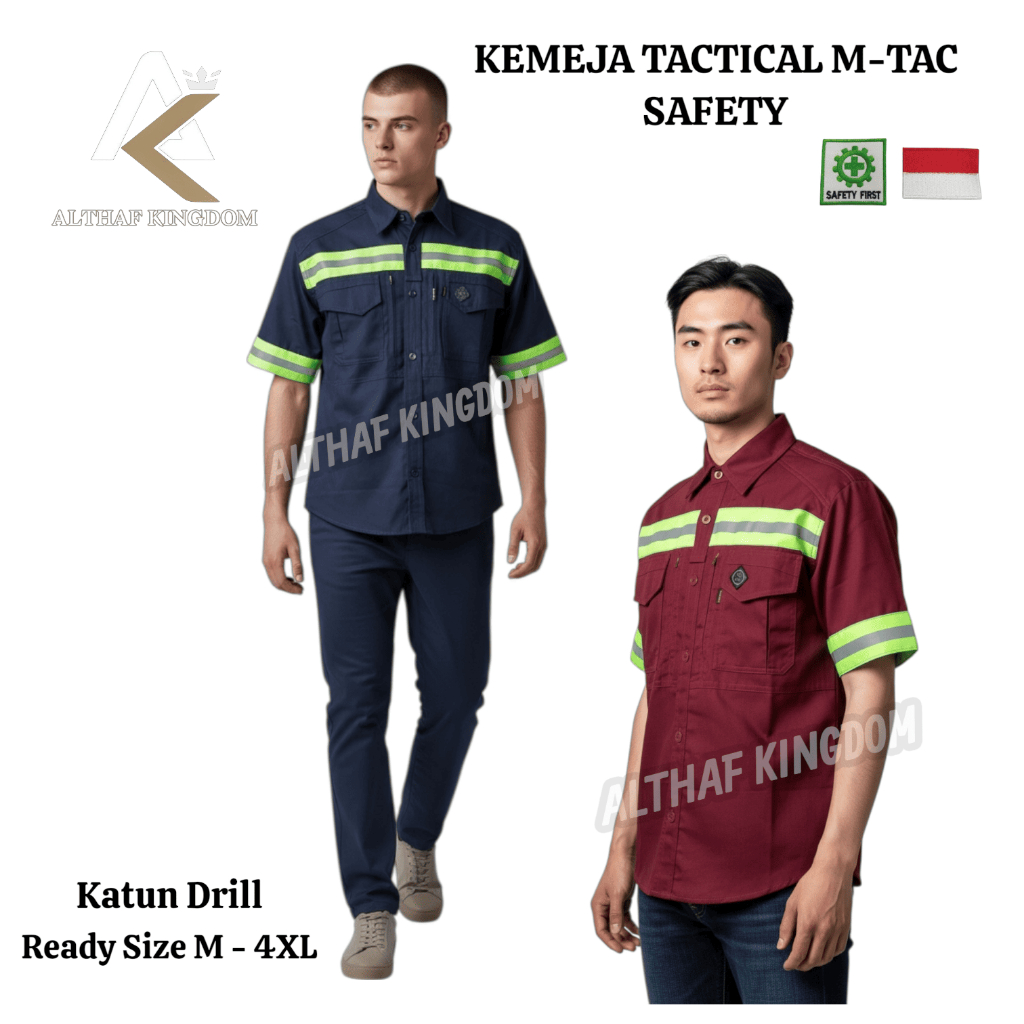 Kemeja Safety Pendek model MTac lengan Pendek / Baju RESKRIM Tangan Pendek / Kemeja M Tac mtac