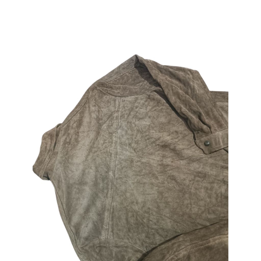 kemeja trucker jaket work jacket  mc gregor kulit domba suede original