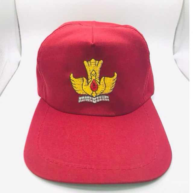 Isi 1 pcs Topi Sekolah/Topi Sd/Topi Sd Merah Polos