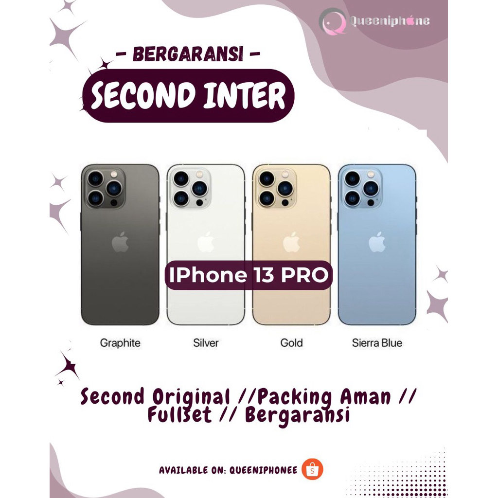 Second Inter iPhone 13 Pro 128/256 Bergaransi 