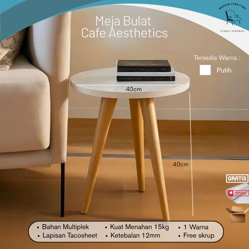 MEJA BULAT BESAR MEJA RUANG TAMU MEJA TERAS/MEJA CAFE MAJA SUDUT MEJA MINIMALIS