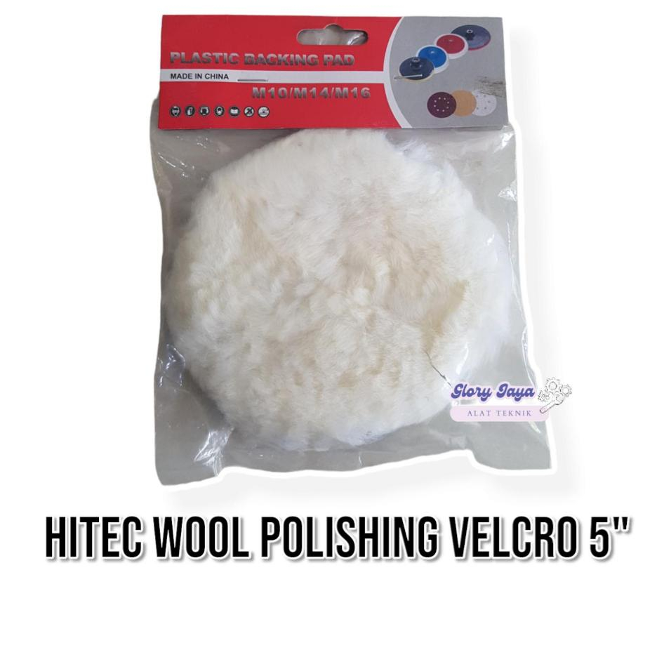 Wool Poles - Wool Polishing- Bantalan Poles Wool - Pad Wool - Buffing Pad Velcro 5" Hitec