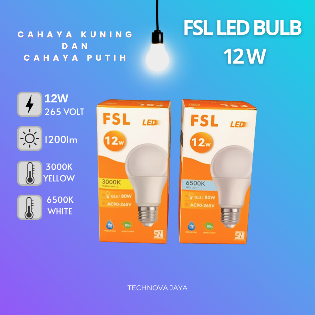(GROSIR) LAMPU LED BOHLAM BULB CLASSIC CAHAYA SUPER TERANG 12W /LAMPU SNI FSL