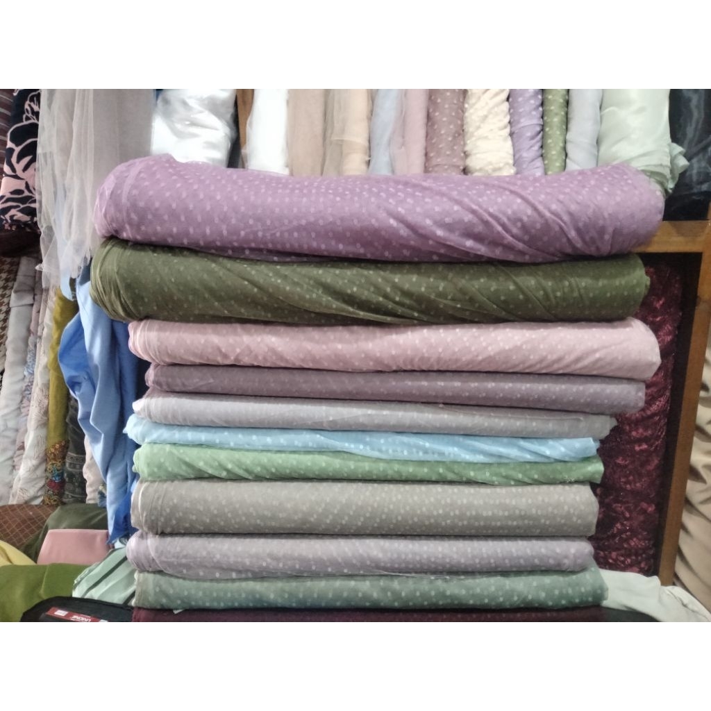 KAIN TULLE DOT/TILLE POLKADOT/tille bintik bahan premium (per 0,5meter)