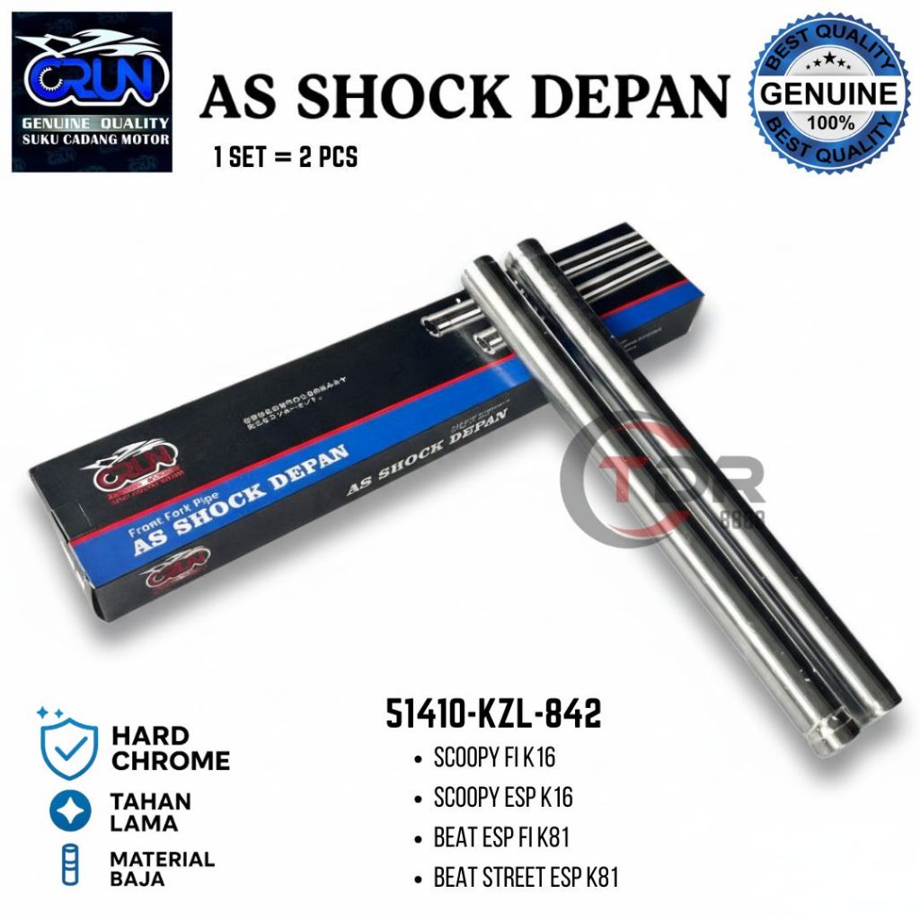 51410-KZL-842 CRUN As Shock/As Shockbreaker Depan Honda K81 Scoopy ESP FI K16 Beat Street ESP
