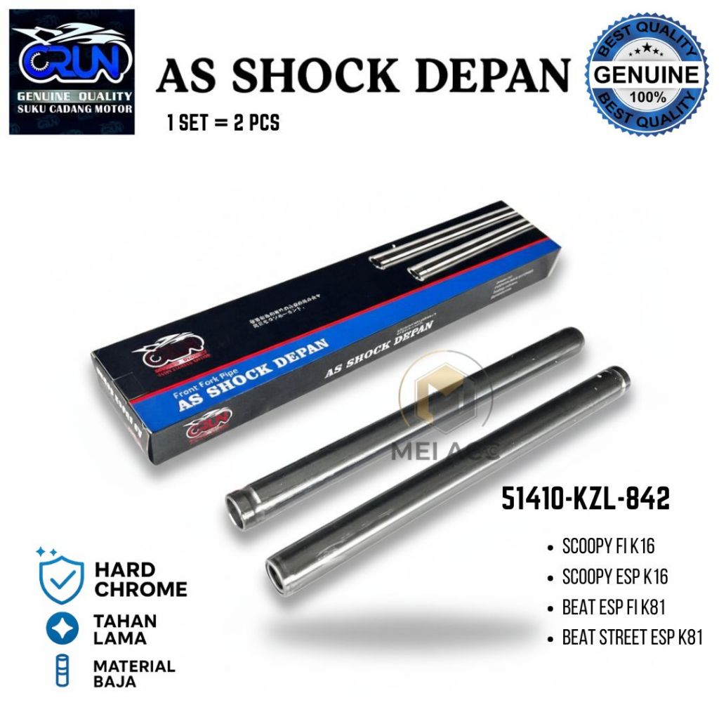 51410-KZL-842 CRUN As Shockbreaker/As Shock Depan Honda K81 Scoopy ESP FI K16 Beat Street ESP