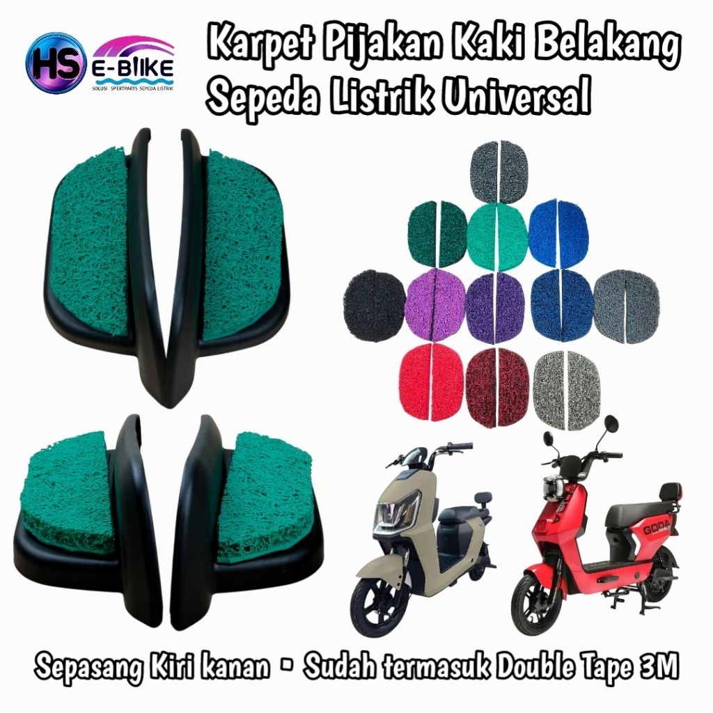 Alas Pijakan Kaki Belakang Sepeda Listrik