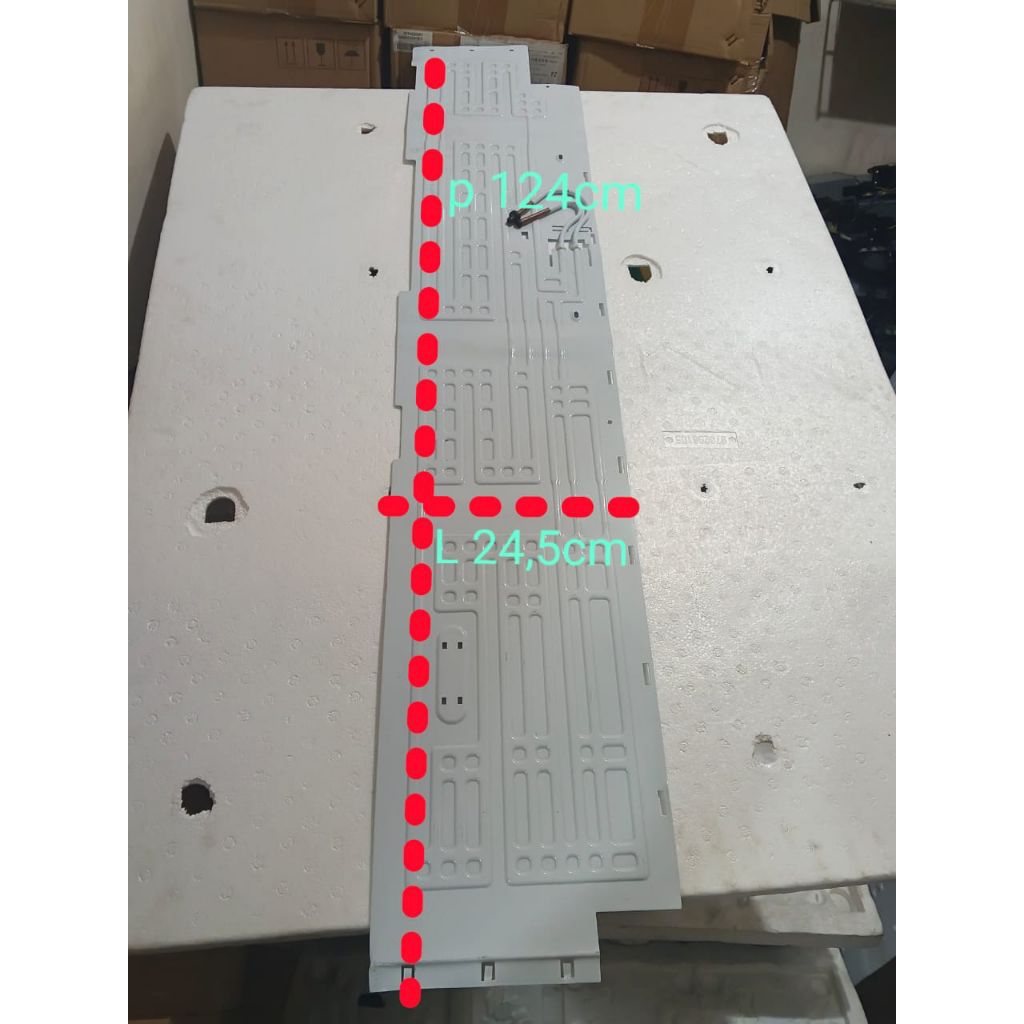evaporator kulkas LG 1pintu 124cmX25cm original