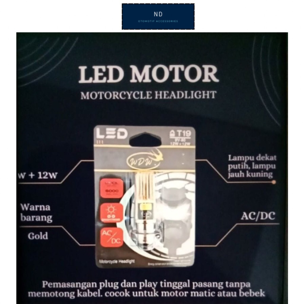 LAMPU LED PUTIH 12W 6000 KELVIN WDW