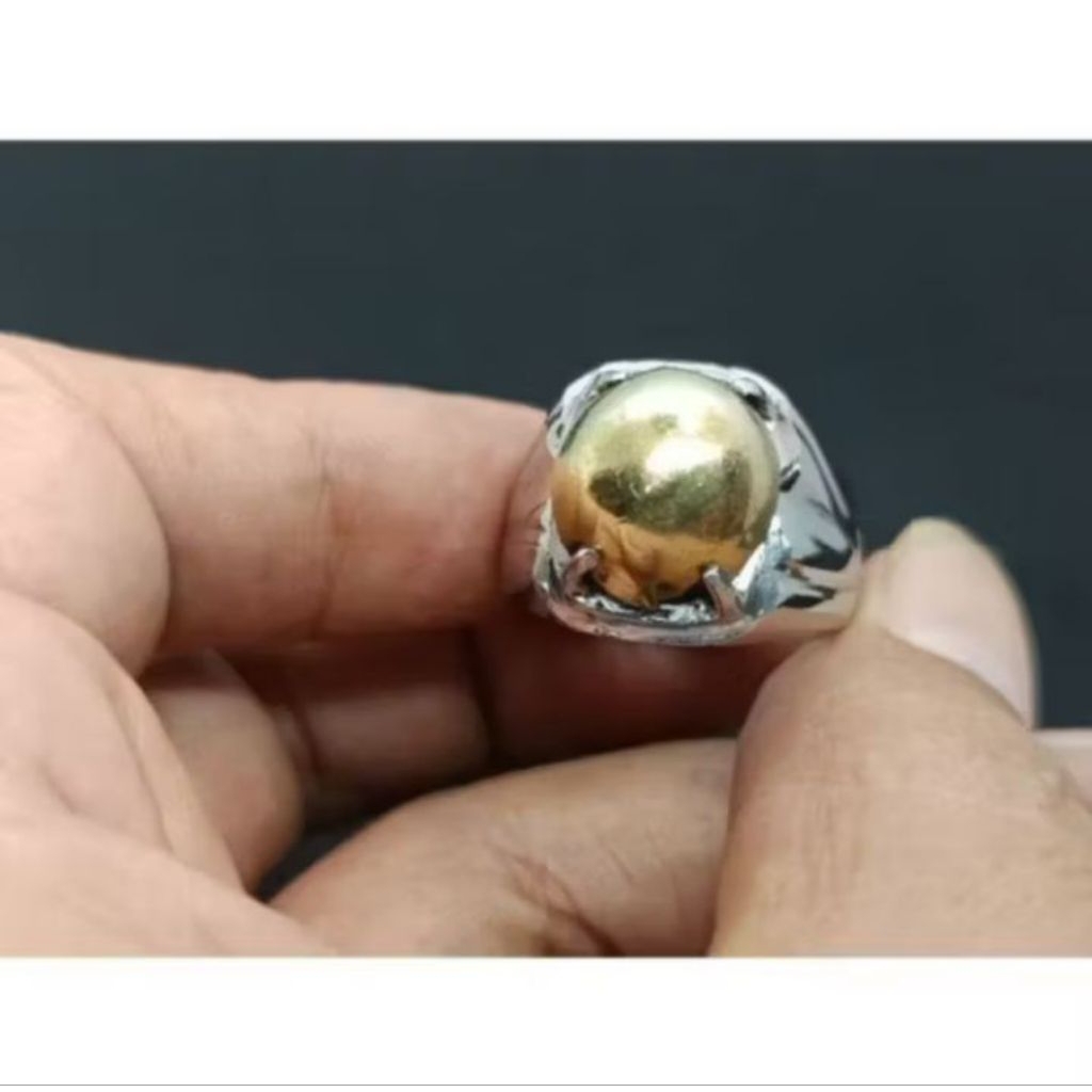 CINCIN BATU NATURAL BADAR EMAS NEMPEL MAGNET NET A1