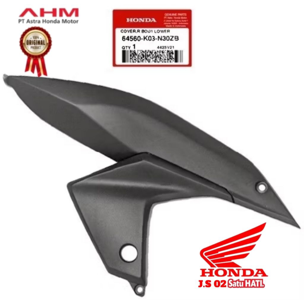64560-K03-N30ZB Cover R Body Lower Sambungan Body Bawah Kanan Revo 110 Fi Original