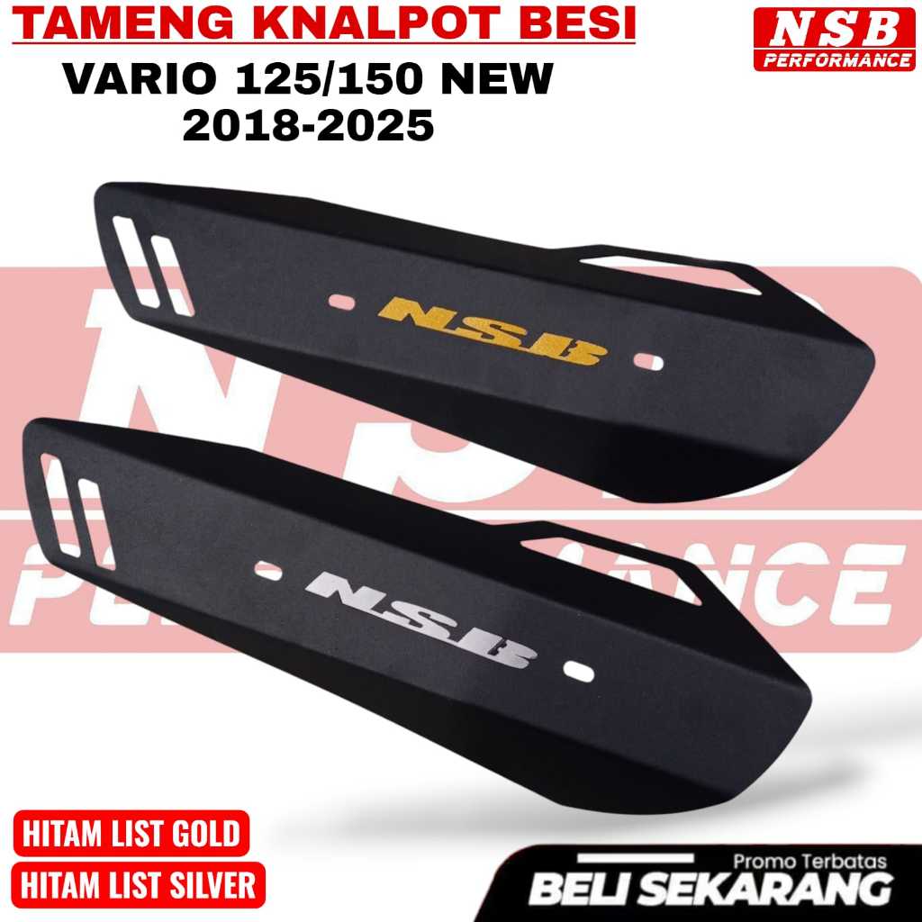 COVER TAMENG KNALPOT TUTUP KNALPOT HONDA VARIO 125/150 NSB BAHAN BESI DAN AKRILIK TUTUP KNALPOT VARI