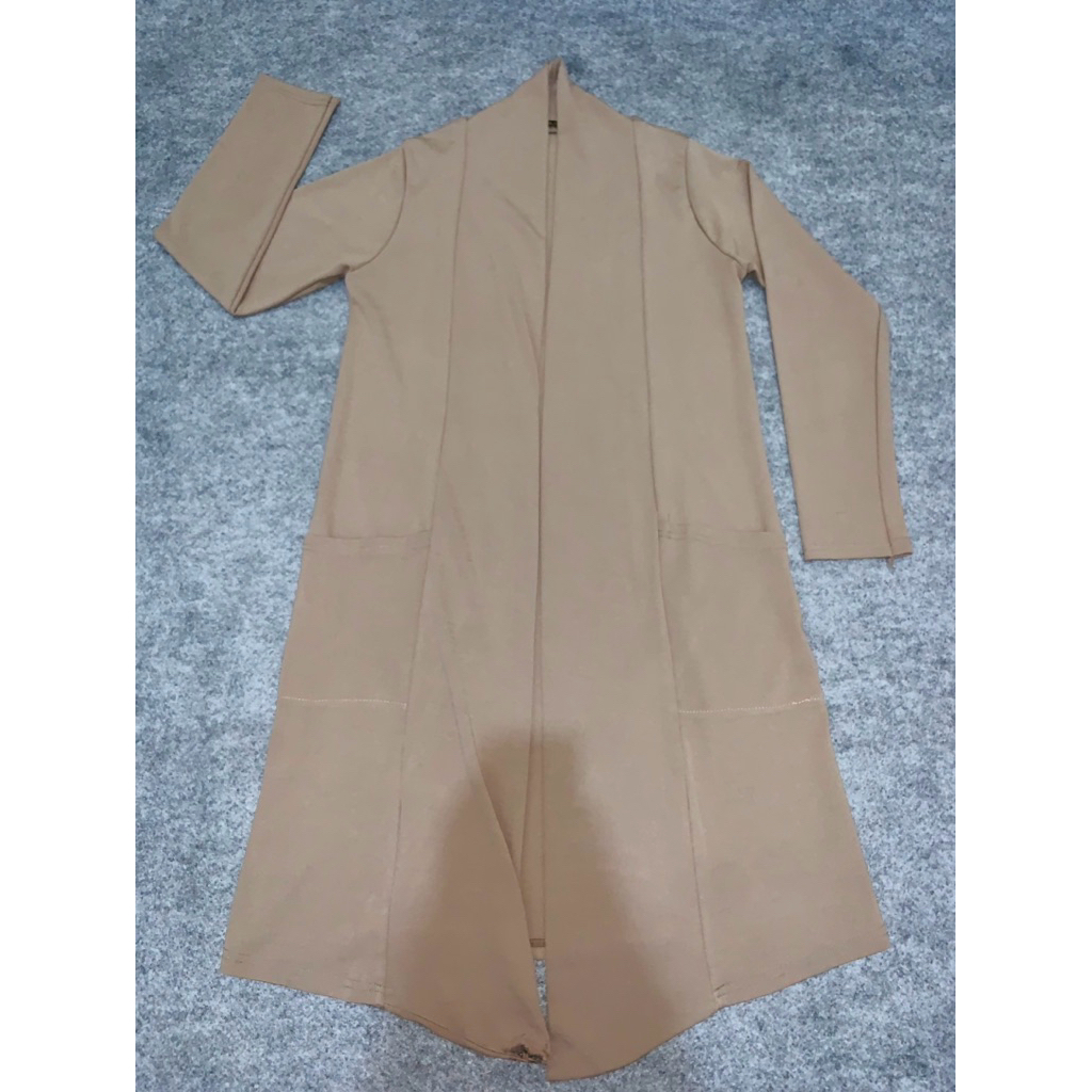 Long Cardigan Caroline Wanita Coklat Muda - Preloved
